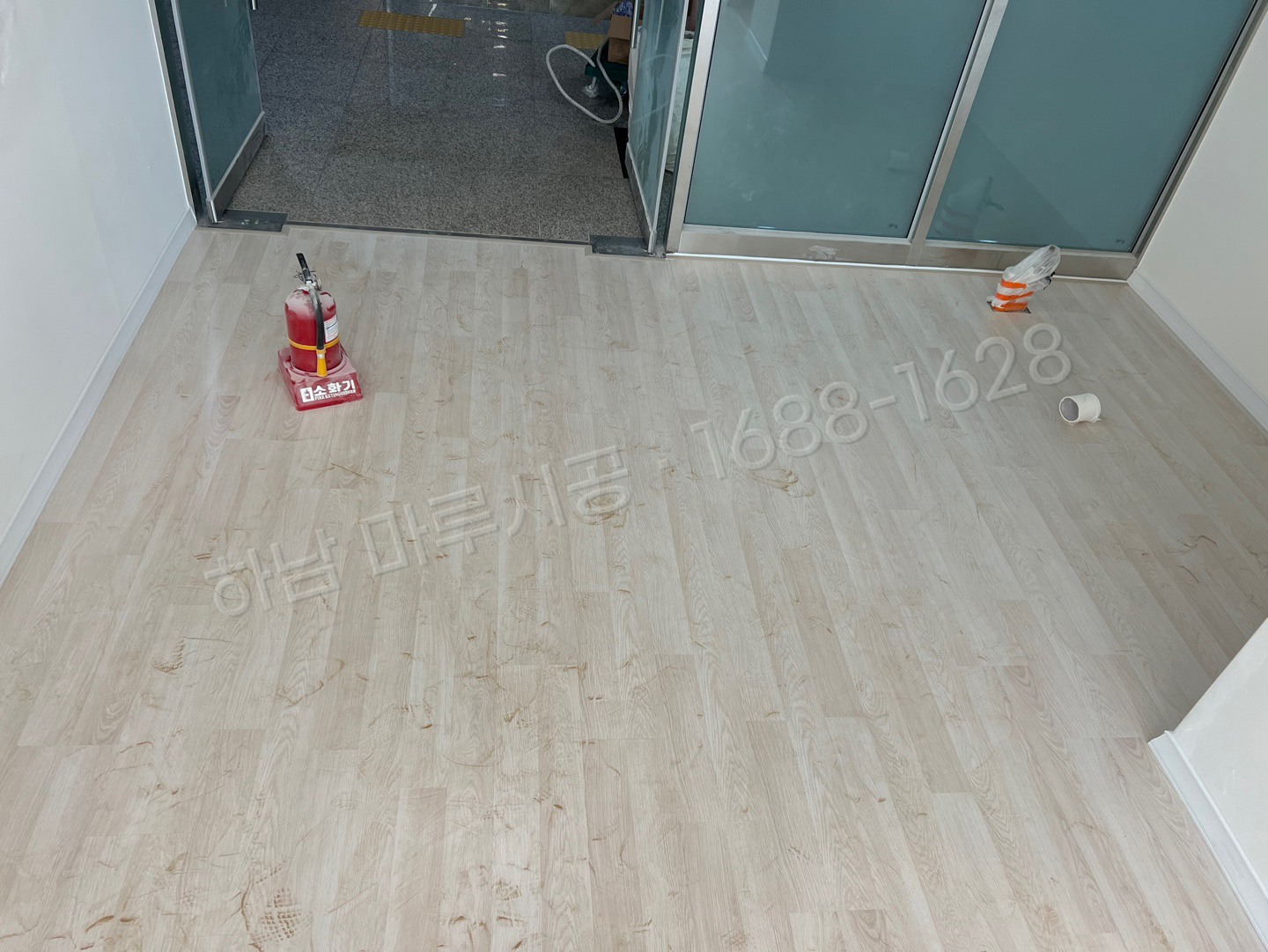 하남 광암동 강화마루 동화 클릭S 오크 상가 바닥공사 마루시공업체 시공 후