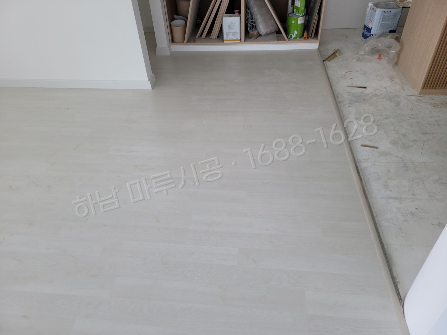 하남 천현동 강화마루 포레스트 내츄럴화이트 상가 바닥공사 마루시공업체 시공 후