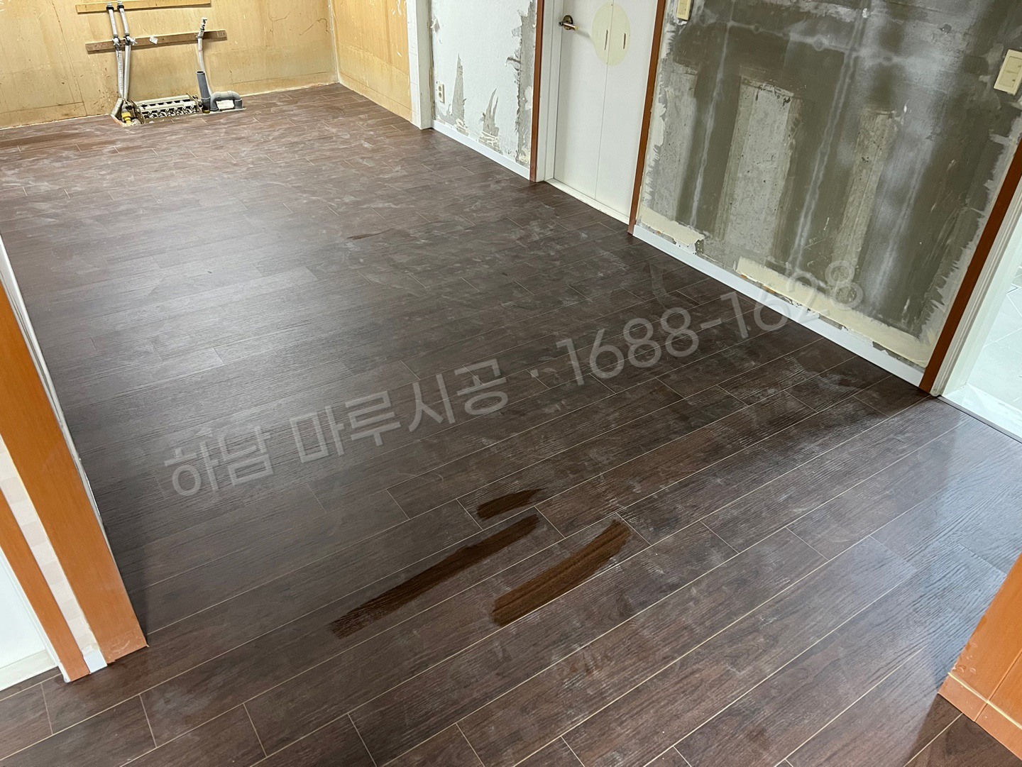 하남 하산곡동 강마루 노바 블랙라벨 클레식월넛 아파트 바닥공사 마루시공업체 시공 후