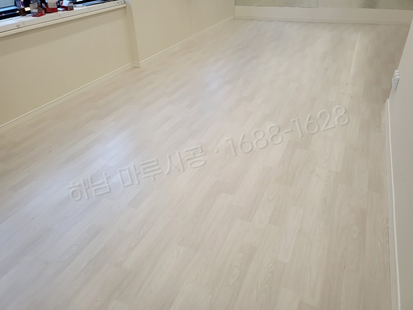 하남 감북동 강화마루 동화 클릭s 오크3 상가 바닥공사 마루시공업체 시공 후