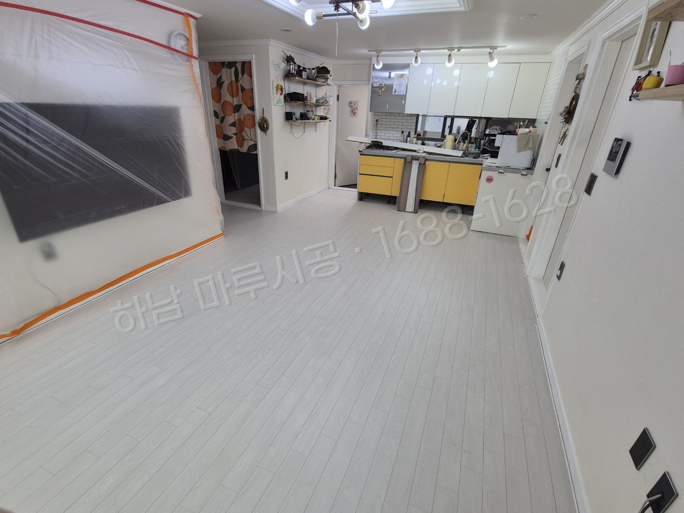 하남 덕풍동 강마루 동화 나투스진 어반화이트 아파트 바닥공사 마루시공업체 시공 후